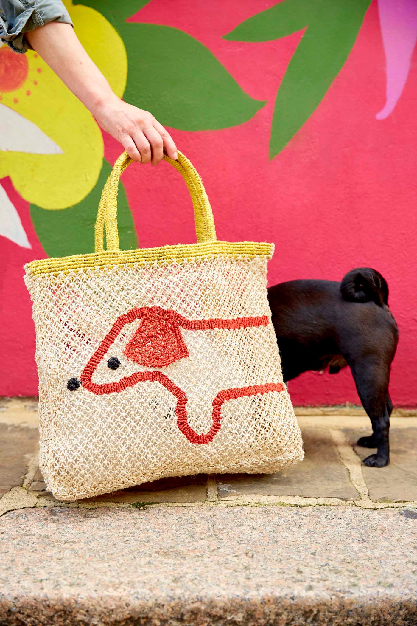 The Jacksons London Jute bag, small, sausage dog