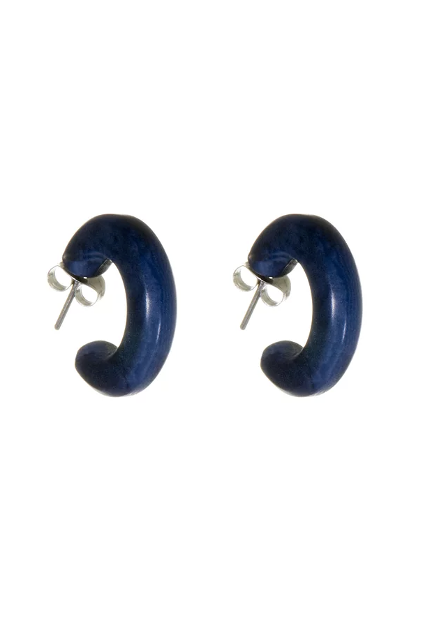 Tagua navy small hoops