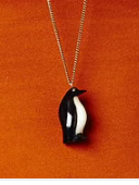 Tagua Pinguin Pendant Necklace
