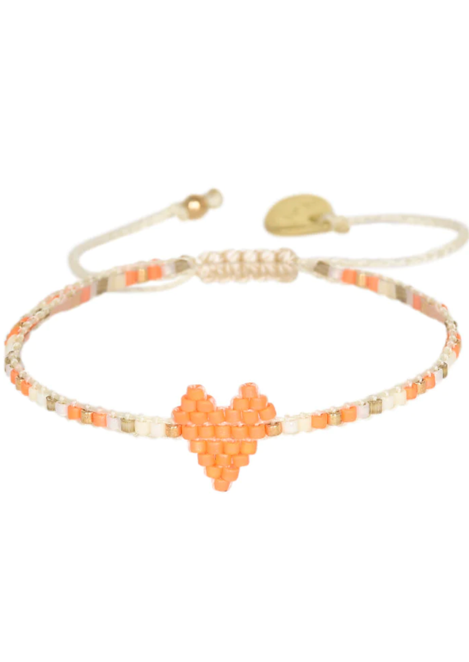 Orange Heartsy Bracelet