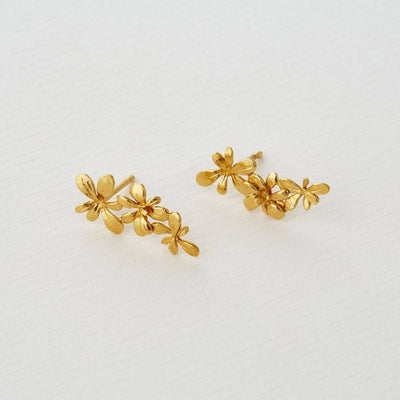 Sprouting Rosette Studs Earrings