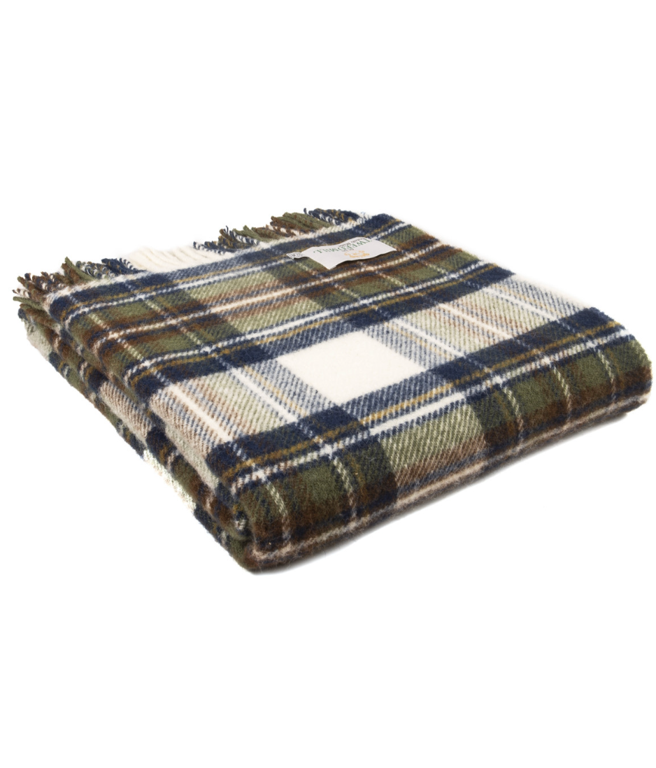 Tartan Travel Rug - Muted Blue Dress Stewart