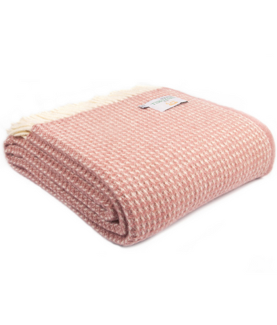 Waffle Throw - Dusty Pink