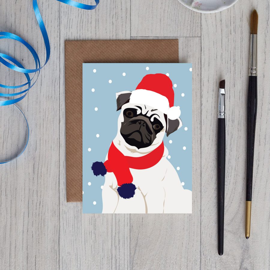 Christmas Pug Card